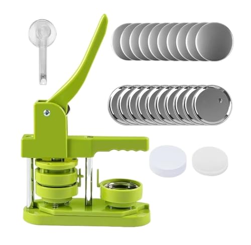 58 mm Button Maker Maschine DIY Abzeichen Set Punch Press Maschine mit 110 Stück Button Teile + Kreisschneider Mehrzweck von JHXHFJXZ