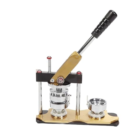 Button-Maker-Maschine for Anstecknadeln, for Selbermachen von Anstecknadeln, Set mit 100 Button-Teilen + Kreisschneider + Form 25–75 mm Mehrzweck(50MM) von JHXHFJXZ