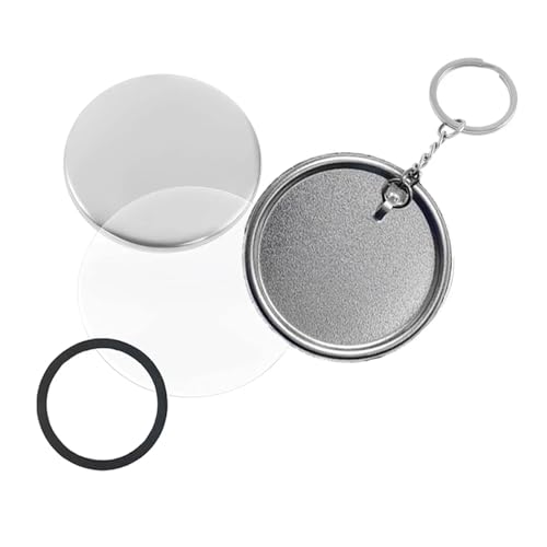 Button Maker Schlüsselanhänger Zubehör, 58 mm/2,25 Zoll Pin Making Kit, Metall Button Badge Sets Mehrzweck Button Maker Schlüsselanhänger Zubehör, 58 mm/2,25 Zoll Pin Making Kit, Metall Button Badge Sets Mehrzweck von JHXHFJXZ
