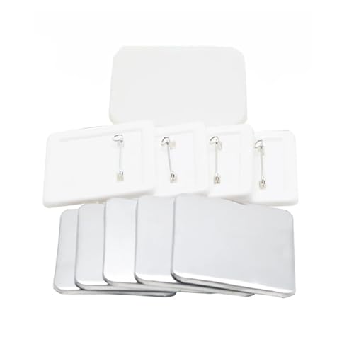 Quadratisches DIY Blanko Pin Button Badge Material 50x50mm Kühlschrankmagnete Badge Button Herstellungsteile Stanzpresse Maschinenzubehör Mehrzweck(Soft magnet) von JHXHFJXZ