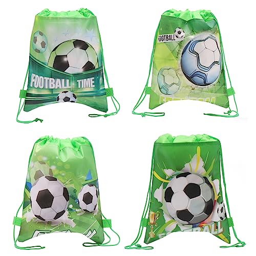 4 Stück Fußball Tüten Fußball Kordelzug Rucksack Fußball Party Geschenktüten Mitgebsel Geschenktütchen Partytüten Kordelzug Rucksack Turnbeutel für Mädchen Jungen den Täglichen Gebrauch--4 Style von JHXhhthongtong