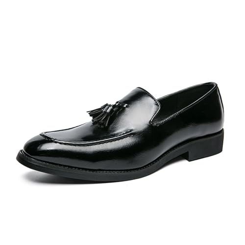 Herren Quasten Loafer Formelle Business Hochzeitsparty Tanzschuhe Modische Bequeme Slip-On Oxford,Schwarz,43 EU Herren Quasten Loafer Formelle Business Hochzeitsparty Tanzschuhe Modische Bequeme Slip-On Oxford,Schwarz,43 EU von JHYUUKAU