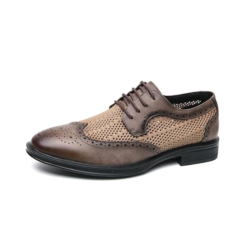 JHYUUKAU Herren Brogue Formelle Business Mode Hochzeit Bankett Schuhe,Braun,42 EU JHYUUKAU Herren Brogue Formelle Business Mode Hochzeit Bankett Schuhe,Braun,42 EU von JHYUUKAU