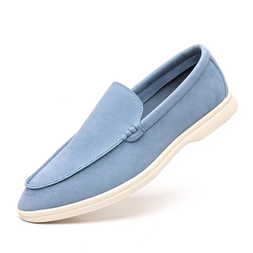 JHYUUKAU Herren Business Anzugschuhe Freizeit Casual Schuhe Loafers Lässige Slipper,Sky Blue,43 EU von JHYUUKAU