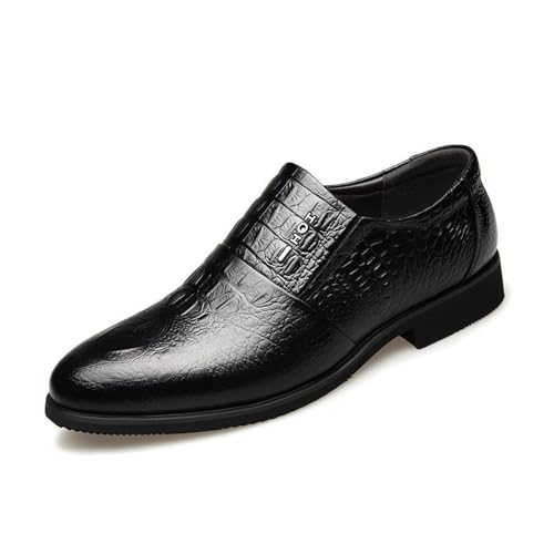 JHYUUKAU Herren Loafer Lässige Slipper Weich Leicht Atmungsaktiv Formelle Business Schuhe Für Herren,Schwarz,42 EU von JHYUUKAU