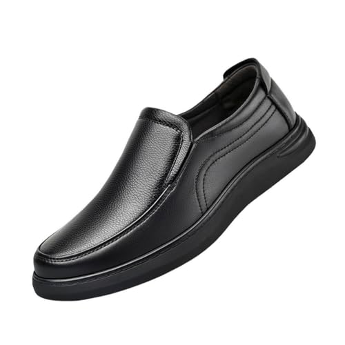 JHYUUKAU Herren Loafers Halbschuhe Slip-On Formelle Mode Casual Business Männer Fahrerschuhe,Schwarz,39 EU von JHYUUKAU
