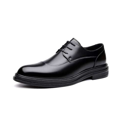 JHYUUKAU Herren Modische Oxford Schnürschuhe Derby Urban Business Formelle Schuhe,Schwarz,37 EU von JHYUUKAU