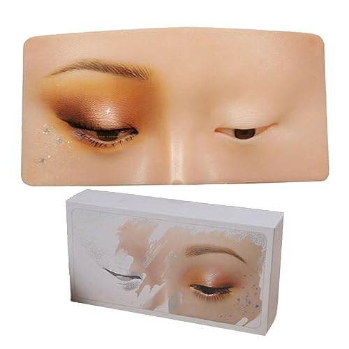Makeup Practice Board, Silicone Face Eye Makeup Practice Board, Makeup Mannequin Face, The Perfect Aid To Practicing Makeup, 5D Realistic Bionic Skin Pad, for Makeup Practice Training von JHzood