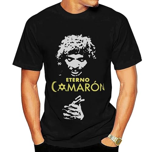 Camaron De La Isla Flamenco Black Modal T Shirt Men Summer Short-Sleev Breathable Camisetas Creative Fashion Streetwear Black M von JI XIANGJU