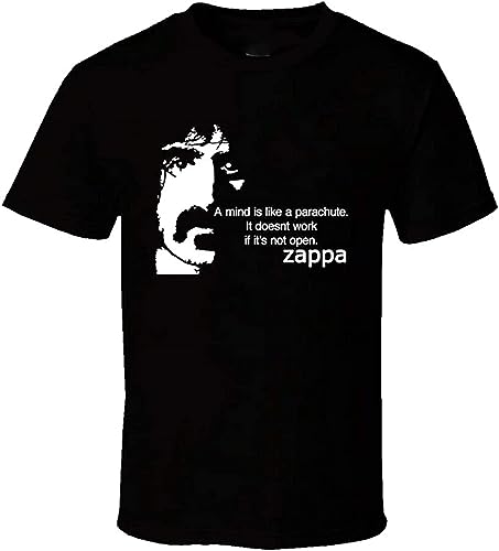 Frank Zappa Quote T Shirt Black Hemden(X-Large) von JI951HUAN