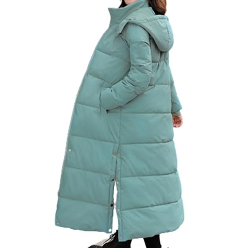 JIAALU Damen Daunenjacke Damen Winterjacke Lang Mantel Steppmantel Verdickter Kapuzenmantel Winter WarmWinddicht Jacke Outdoorjacke Casual Wintermantel von JIAALU