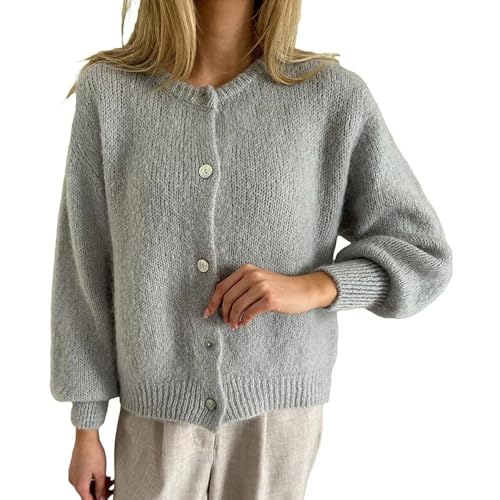 JIAALU Damen Strickjacke Elegante Langarm Strick Cropped Cardigan Vorne Offen Strickpullover Y2k Sweater Knitted Top Herbst Winter Strick Top für Teenager Mädchen JIAALU Damen Strickjacke Elegante Langarm Strick Cropped Cardigan Vorne Offen Strickpullover Y2k Sweater Knitted Top Herbst Winter Strick Top für Teenager Mädchen von JIAALU