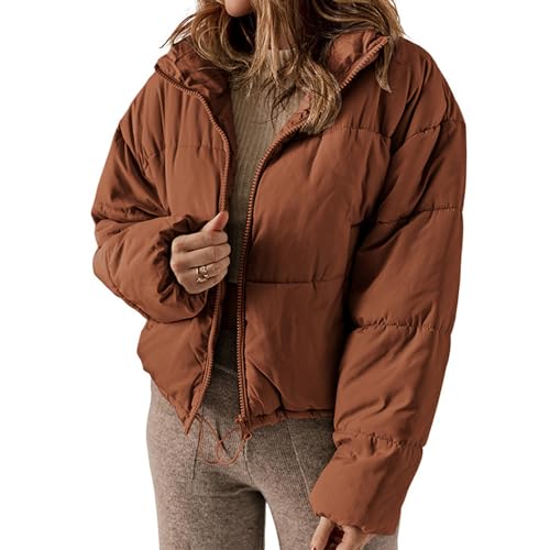 JIAALU Damen Wintermantel Auf Beiden Seiten Parka mit Fell Kapuze Warm Fleece Gefütterter Doppelseitige Plüsch und dick Winterjacke Winter Mantel Jacke Outdoorjacke von JIAALU