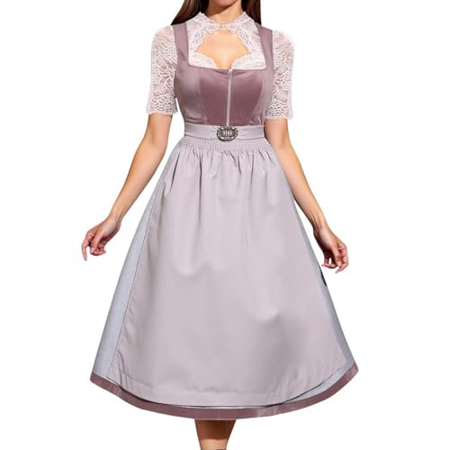 JIAALU Dirndl Damen midi Lang Trachtenkleid Trachtenmode Modernes Oktober fest Dirndl Elegant Retro Kleider Trachtenrock Kleid Dirndl Trachten Mädchen Cosplay RöckeGermandress JIAALU Dirndl Damen midi Lang Trachtenkleid Trachtenmode Modernes Oktober fest Dirndl Elegant Retro Kleider Trachtenrock Kleid Dirndl Trachten Mädchen Cosplay RöckeGermandress von JIAALU