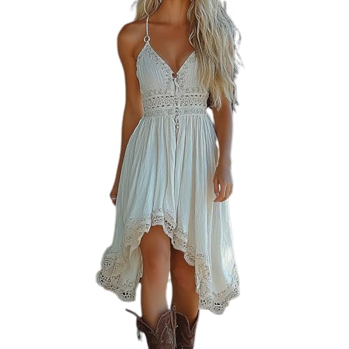 JIAALU Vintage Rustikaler Stil Kleider Damen Kleider Boho Kleid Blumenmuster Kleid Frühling Blumenkleid Blumenkleid Strandkleid JIAALU Vintage Rustikaler Stil Kleider Damen Kleider Boho Kleid Blumenmuster Kleid Frühling Blumenkleid Blumenkleid Strandkleid von JIAALU