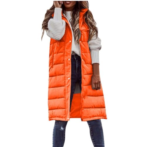 JIAALU Weste Damen Daunenweste Lang Steppweste Winter Longweste Winterweste Übergangsweste Winterjacke mit Kapuze Outdoor Daunenmantel JIAALU Weste Damen Daunenweste Lang Steppweste Winter Longweste Winterweste Übergangsweste Winterjacke mit Kapuze Outdoor Daunenmantel von JIAALU