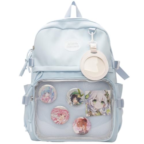 JIABAOZ Reise Ita Mochila Große Kapazität Transparent Mochilas Mujer Schultasche Universitätsstudentenrucksack Preppy Style Rucksäcke (blau) von JIABAOZ