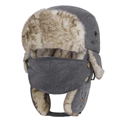 Damen Winter Fliegermütze Trappermütze Winddicht Warm Wintermütze mit Ohrenklappen Frauen Cartoon Baseball Cap Schirmmütze für Radfahren Snowboarden Skaten von JIAHG