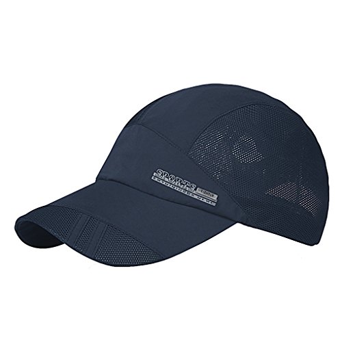 Herren Baseball Cap Sonnenhut schnell-trocknend Baseball Sonnen Sport Cap Baseballmütze Faltbar, Leicht, Verstellbar, Baseballkappe für Draußen, Sport und Reisen von JIAHG