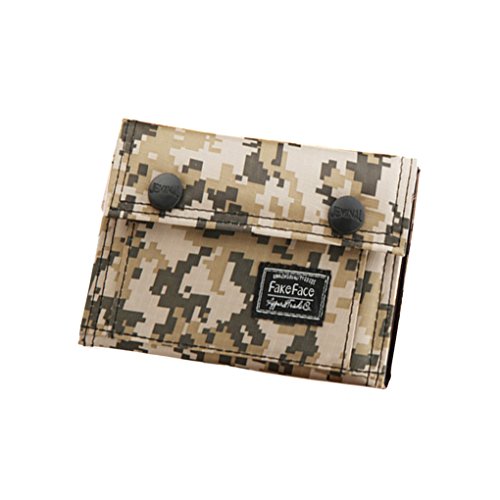 Herren Jungen Geldbörse Portemonnaie in diversen Camo Design Retro Wallet Schüleretui Geldbeutel Card Case Holder von JIAHG