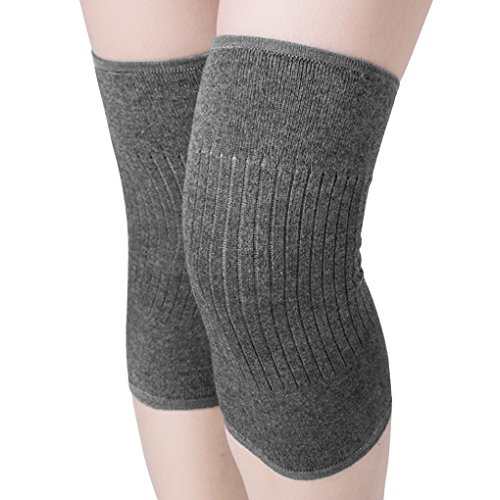 Anti-Rutsch Knieschoner Kniewärmer Damen Elastische Kniebandage Winter Warm Knieschützer Thermo Knieorthese für Freizeit und allerlei Sport Fußball Laufen Tanzen Yoga, 1 Paar von JIAHG