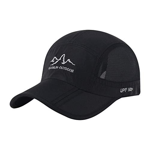 JIAHG Herren Baseball Cap Kappe Baseballmütze Sommer Sonnenhut UV-Schutz Sonnenschutzkappe Schnelltrockender Sport Cap Baseballkappe Unisex Snapback Cap für Draußen, Sport und Reisen von JIAHG