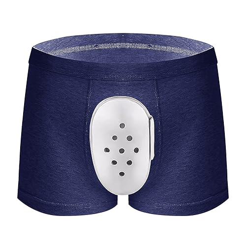 JIAHG Herren Beschneidungsunterwäsche, postoperative Pflege, Boxershorts für Vorhaut, Schnittschutz, atmungsaktive Erholungsunterwäsche, Dunkelblau, XX-Large von JIAHG