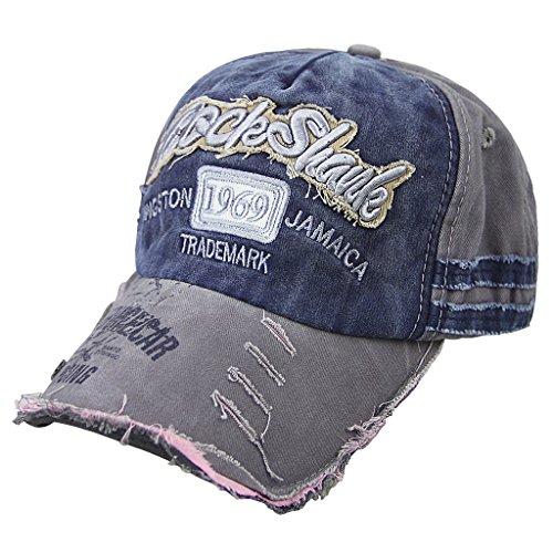 JIAHG Retro Baseball Cap Verstellbar Snapback Baseball Mütze Baseball Kappe für Damen Herren Baumwolle Hut Cap Unisex Sommerhut Sonnenhut für Sport Reise Outdoor Freizeit von JIAHG