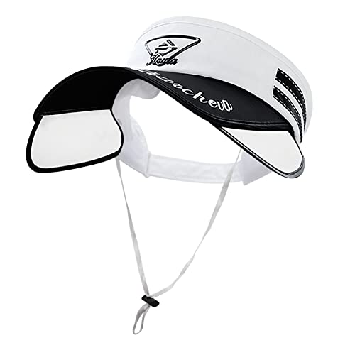 JIAHG Damen Sonnenhut mit großer Krempe Faltbar Sun Visor Cap Hüte Frauen Sommer Strohhut Sonnenblende Sonnenschild Sport Strand Hut Sommerhut für Strand Golf von JIAHG