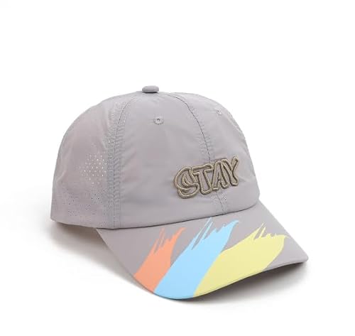 Kinder Baseball Cap Schirmmütze Schnelltrocknend Mesh Kappe Mädchen Sonnenhut Sommerhut Junge Basketball Mütze Sportkappe Einstellbar Baseballkappe (Grau) von JIAHG