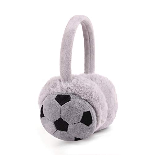 Kinder Ohrenschützer Winer Warm Ohrenwärmer Fußball Muster Earmuffs Plüsch Ohrenschützer für Mädchen und Jungen von JIAHG