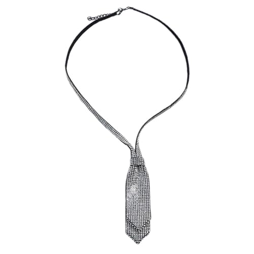 Party Pailletten Krawatte Glitzernde Pailletten Fliegen Damen 70er Jahre Disco-Accessoire Fasching Karneval Cosplay Party Kostüm (Doppelte kleine Krawatte) von JIAHG