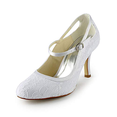 JIA JIA Wedding 3113 Hochzeitsschuhe Brautschuhe Damen Pumps weiß, EU 40 von JIAJIA