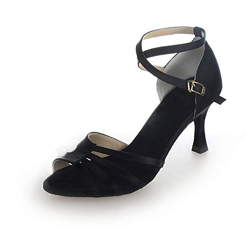 JIAJIA Y20513 Frauen Satin Sandalen Ausgestellte Ferse Lateinische Salsa Performance Tanzschuhe Farbe Schwarz,Größe 38 EU JIAJIA Y20513 Frauen Satin Sandalen Ausgestellte Ferse Lateinische Salsa Performance Tanzschuhe Farbe Schwarz,Größe 38 EU von JIAJIA