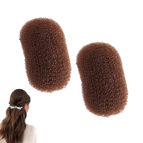 2 x Volumen-Haar-Clips, Haar-Erhöhung, Volumen-Haarbasis, Haarpolster-Werkzeug, Haarstyling-Zubehör für Frauen, Damen, Mädchen (Kaffee) von JIANGBINGREN