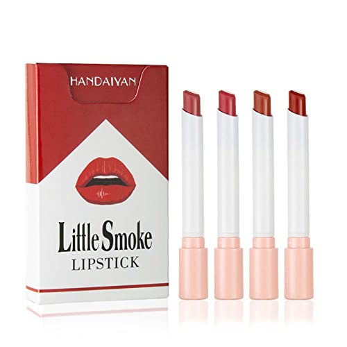 4 Stück Zigaretten-Lippenstift lippenstift langlebig lipstick long Samtiger haltbarer Lipliner-Stift lipgloss durchsichtig Geschenke für Frauen (C) von JIANGML