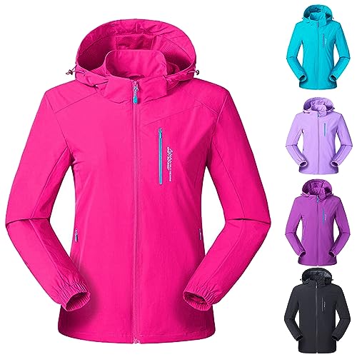 JIANGML 2025 Damen Outdoor 3-in-1 Skijacke mit Fleecejacke wasserdichte Regenjacke Winddicht Warm Winterjacke Doppeljacke Funktionsjacke mit Abnehmbare Kapuze von JIANGML