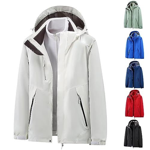 JIANGML 2025 Damen Outdoor Jacke 3-in-1 Regenjacke mit Softshelljacke Leichte Übergangsjacke Wasserdicht Winddicht Doppeljacke Funktionsjacke Winterjacke JIANGML 2025 Damen Outdoor Jacke 3-in-1 Regenjacke mit Softshelljacke Leichte Übergangsjacke Wasserdicht Winddicht Doppeljacke Funktionsjacke Winterjacke von JIANGML