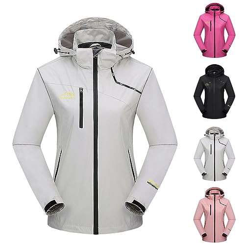 JIANGML 2025 Damen Softshelljacke Wanderjacke - Outdoor-Jacke Softshell mit Fleece-Innenfutter von JIANGML