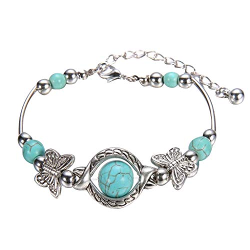 Bohemian Bead Armbänder Set für Damen Mädchen Mehrschichtiges Armband Set Anhänger Stapelbare Perlen Armbänder Boho Charm Stretch Armreifen von JIANGML