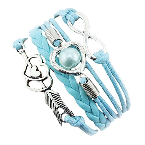 JIANGML Boho Armband Damen Frauen Mädchen, Multilayer verstellbar Perlen-Handkette,Stretch Bunte Armbänder,Geschenk Beste Freundin,Festival Accessoires von JIANGML