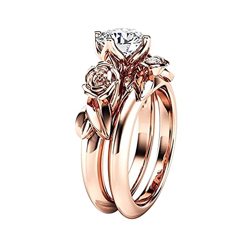 JIANGML Ring Silber 925 Damen Silberring Damen 925 Silber Ring mit Stein für Frauen Minimalistisch Eheringe Verlobungsring Trauringe Fingerring Damen Schmuck Klassik Silber Schmuck Mädchen Frauen von JIANGML