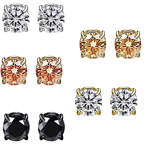 Murrayz Magnetique LymphflüSsigkeit Ohrringe, Negative Ionen Lymph Ohrringe, Lymphactive Mag Studs Magnetic Acupressure Slimming Earrings, Magnetic Lymph Detox Earrings (8 MM, 5 Pair) von JIANGML