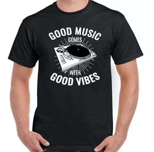 DJ T-Shirt Turntable Vinyl Record Player Technics Good Music Vibes Mens Funny von JIANGNANYAN