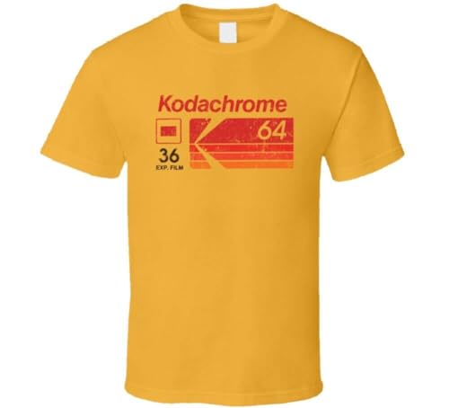 Retro Grunge Kodachrome 64 Logo Worn Vintage Look T Shirt Retro Grunge Kodachrome 64 Logo Worn Vintage Look T Shirt Yellow Colour XXL von JIANGNANYAN
