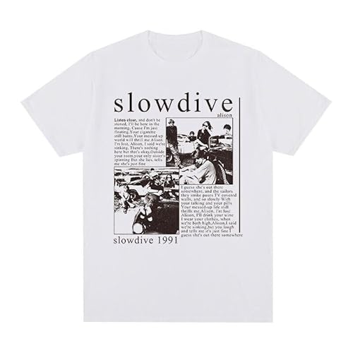 Slowdive 1991 Band T-Shirt White L von JIANGNANYAN