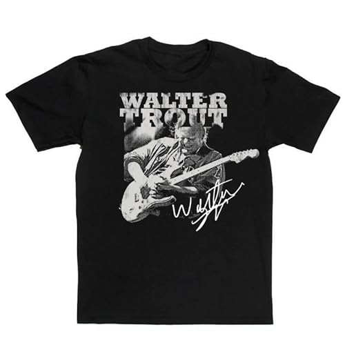 The Music Walter Trout T-Shirt Short Sleeve Black T91A491 Black M von JIANGNANYAN
