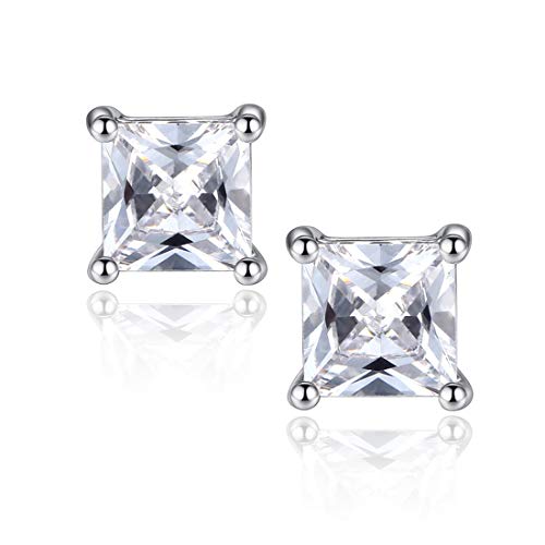 Silber 925 Ohrstecker Damen Partner Ohrringe Herren Ohrschmuck Weiß Zirkonia wie Diamant Geschenke für Frauen Männer mit exquisiter Geschenkbox von JIANGXIN