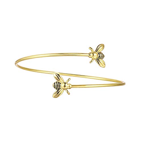 JIANGYUE Biene Armband verstellbare Gold Biene Armreif Damen Schmuck Geschenk für Frauen Mädchen Guter Freund von JIANGYUE