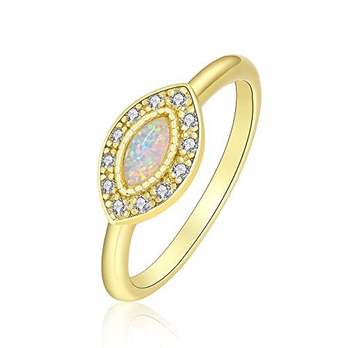 JIANGYUE böser Blick Ring Damen Ringe für Frauen Vergoldeter Ring personalisierter Ring von JIANGYUE